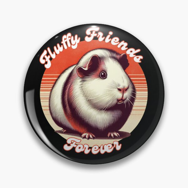 Item preview, Fluffy Friends Forever Retro Guinea Pig - Vintage Cavy Lover Design designed and sold by mARTaCreation.