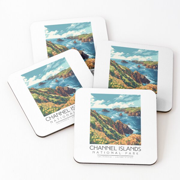 Item preview, A Vintage Illustration of Channel Islands National Park - California - US designed and sold by GoodOldVintage.