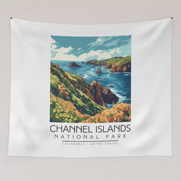 Artikelvorschau, Eine Vintage-Illustration des Channel Islands Nationalpark - Kalifornien - USA entworfen und verkauft von GoodOldVintage.