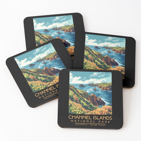 Item preview, A Vintage Illustration of Channel Islands National Park - California - US designed and sold by GoodOldVintage.