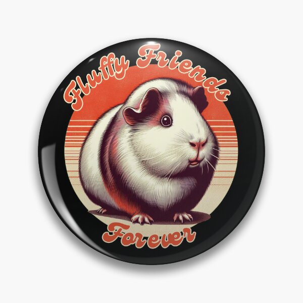 Item preview, Fluffy Friends Forever Retro Guinea Pig - Vintage Cavy Lover Design designed and sold by mARTaCreation.