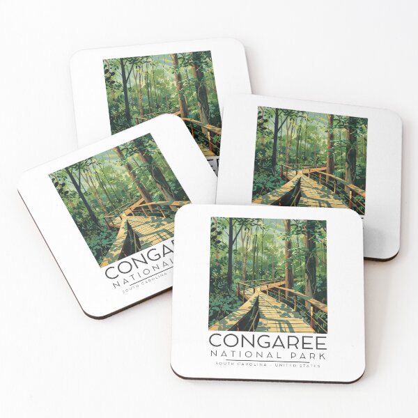 Item preview, A Vintage Illustration of Congaree National Park - South Carolina - US designed and sold by GoodOldVintage.