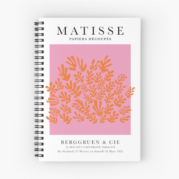 Item preview, Henri Matisse Flower, Paper Decoupes Art pink orange tones, Matisse Cutout's designed and sold by re-make-.