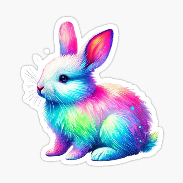 Item preview, Rainbow Bunny Fantasy Art designed and sold by takeng07.