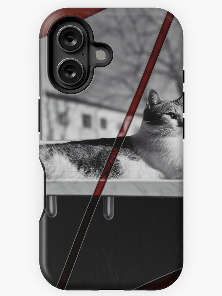 Thumbnail 1 of 4, iPhone Case, Cat Digital Art designed and sold by sabiland.