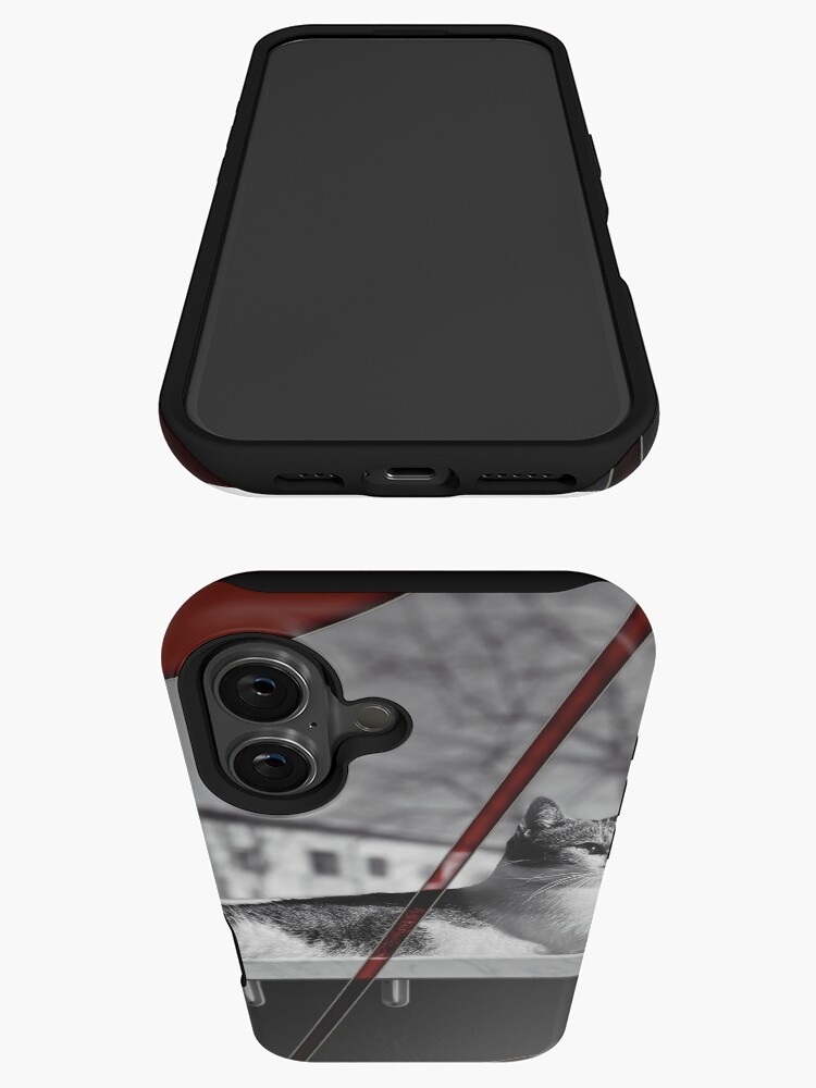 Thumbnail 3 of 4, iPhone Case, Cat Digital Art designed and sold by sabiland.
