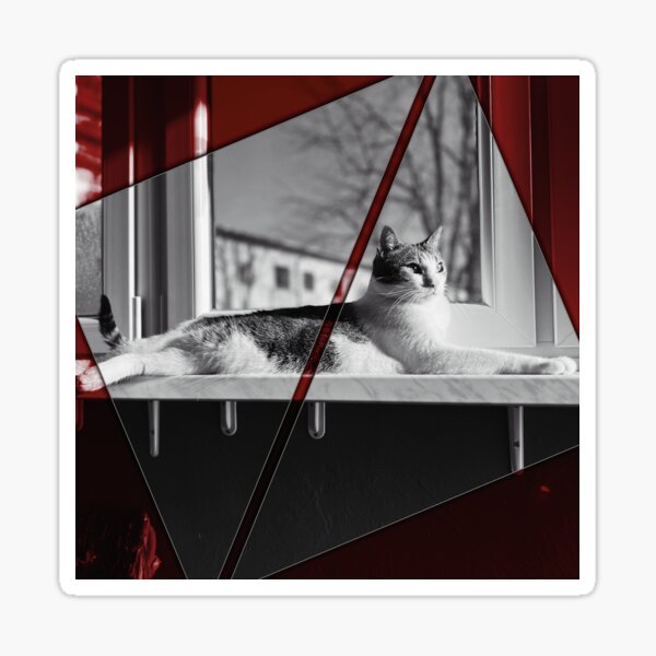 Cat Digital Art Sticker