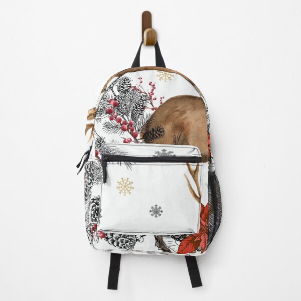 Item preview, Beautiful deer/ stag christmas floral art designed and sold by HICmerchandise.