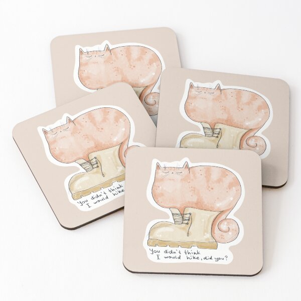 Item preview, Cute Ginger Cat In A Boot Refusing To Hike With Text designed and sold by Julia Sol.