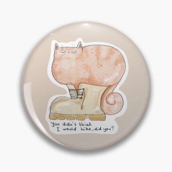 Item preview, Cute Ginger Cat In A Boot Refusing To Hike With Text designed and sold by Julia Sol.