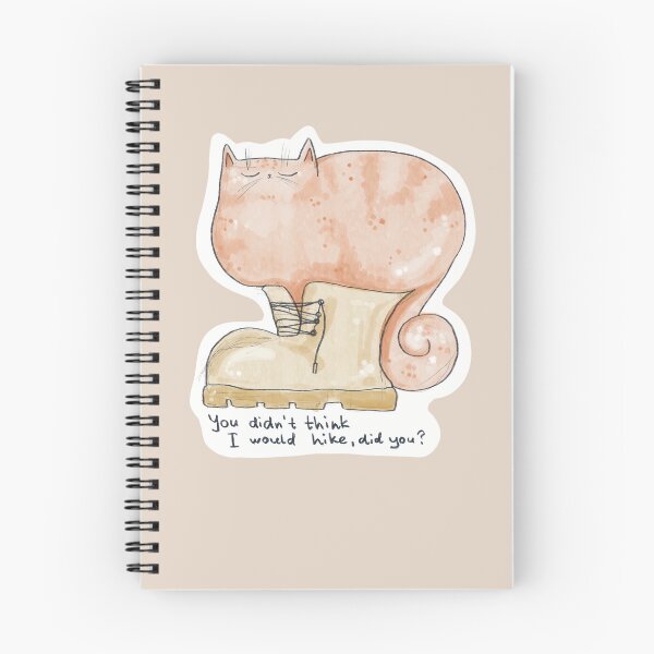 Item preview, Cute Ginger Cat In A Boot Refusing To Hike With Text designed and sold by Julia Sol.