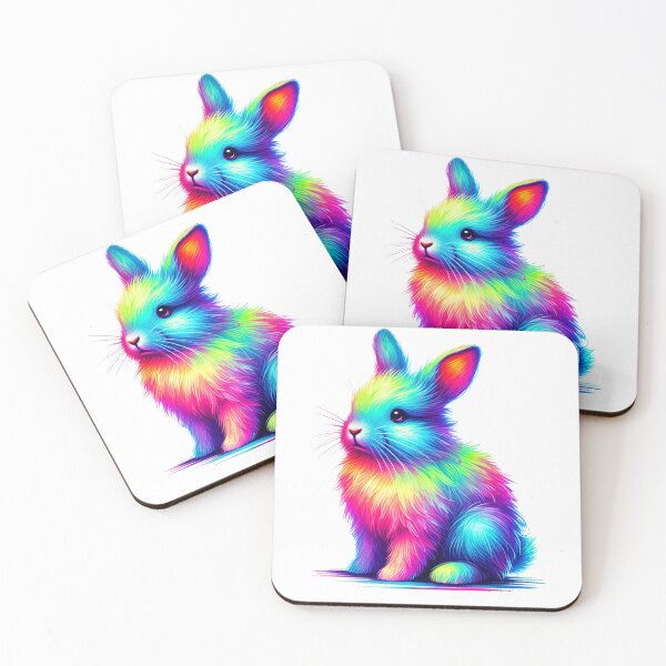 Item preview, Color Burst Bunny Fantasy Art designed and sold by takeng07.