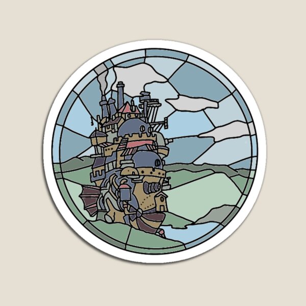 Item preview, Stained Glass Howl's Moving Castle designed and sold by TheCraftsCurio.