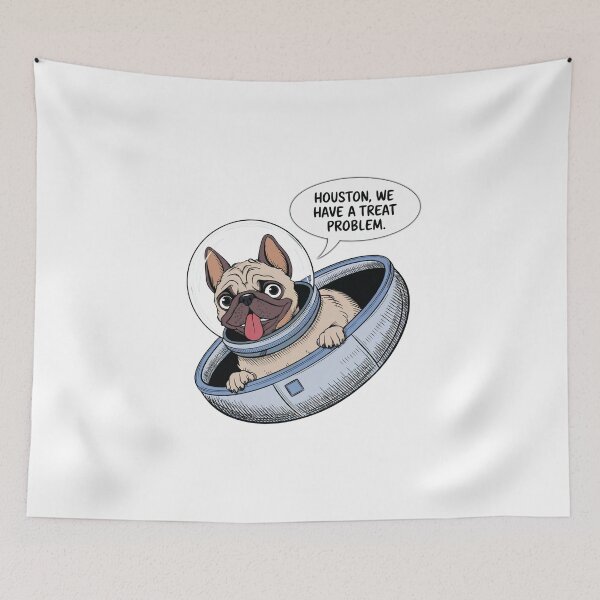 Item preview, Houston, we have a problem | Cute pug astronaut riding in a ufo | Pug series designed and sold by pafkrusk.