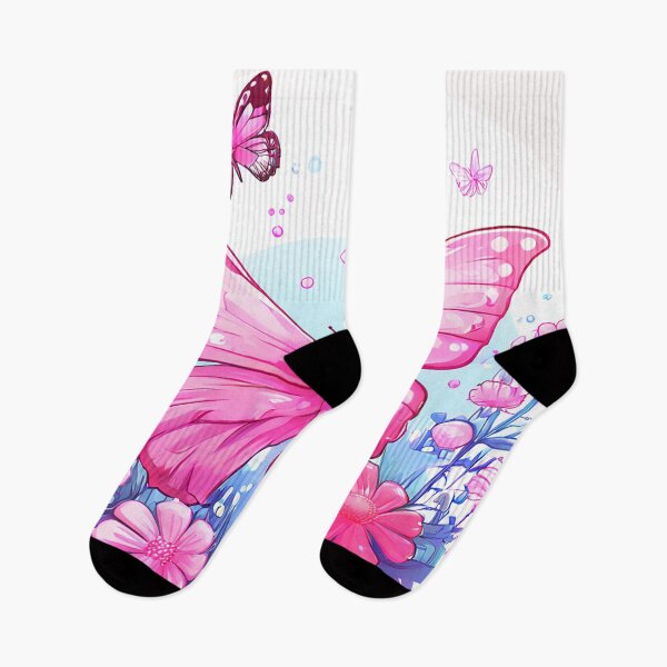 Item preview, Pink Butterfly with flowers  designed and sold by Juana-.