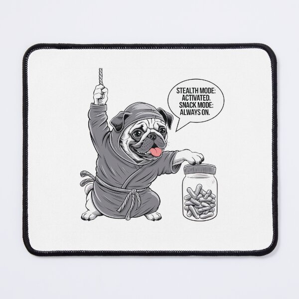 Item preview, Ninja pug in stealth mode pinching treats. | Cute pug ninja | Pug series designed and sold by pafkrusk.