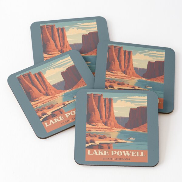 Item preview, Vintage Style Lake Powell Utah Arizona USA designed and sold by FarmOfCuties.