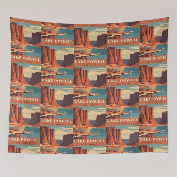 Item preview, Vintage Style Lake Powell Utah Arizona USA designed and sold by FarmOfCuties.