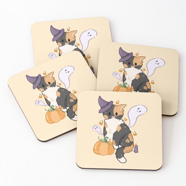 Item preview, Spooky Halloween Calico Cat designed and sold by Biszkompt.