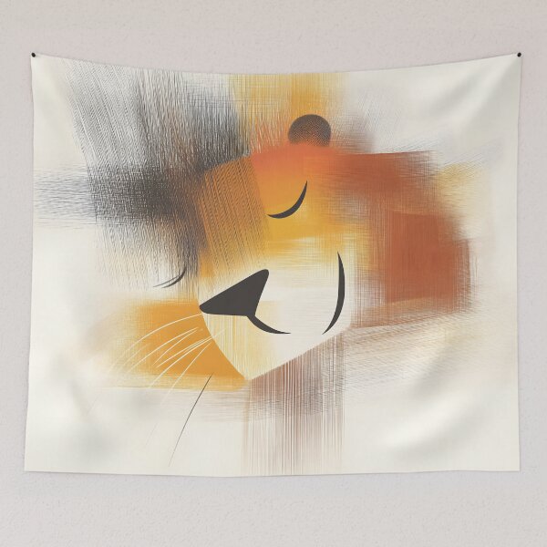 Item preview, Joyful Abstract Lion – Minimalist Children's Art designed and sold by Soul-Sparks.