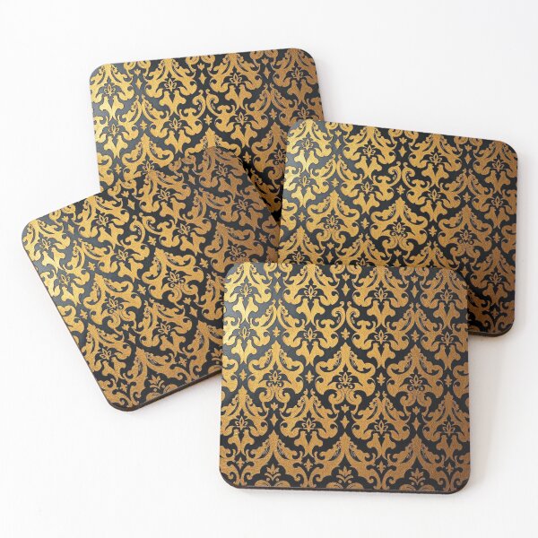 Item preview, Black & Gold Ombre Damask  designed and sold by DesignsByPrnces.