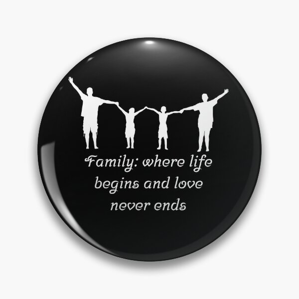 Item preview, Family: Where Life Begins and Love Never Ends – Heartwarming Family Quote Design designed and sold by mARTaCreation.