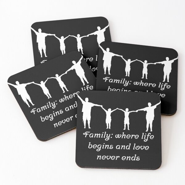 Item preview, Family: Where Life Begins and Love Never Ends – Heartwarming Family Quote Design designed and sold by mARTaCreation.