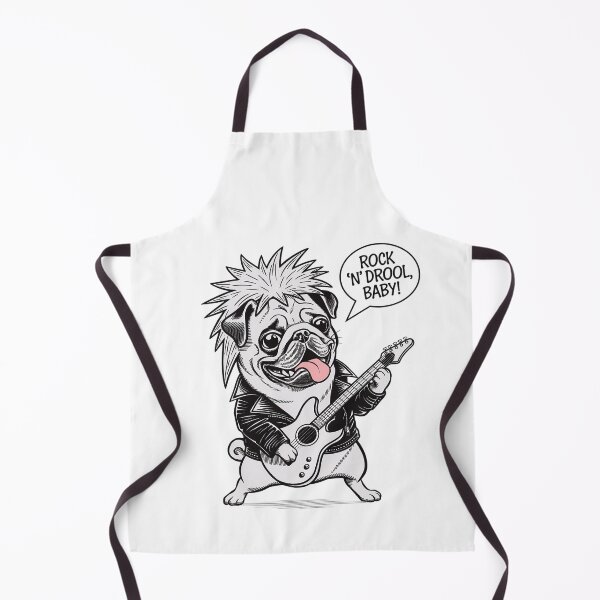 Item preview, Rock and drool, baby. | Cute pug rockstar playing guitar. | Pug series designed and sold by pafkrusk.