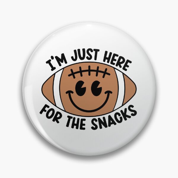Item preview, I'm just here for the snacks Football designed and sold by dottiedigitals.