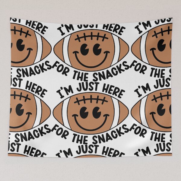 Item preview, I'm just here for the snacks Football designed and sold by dottiedigitals.
