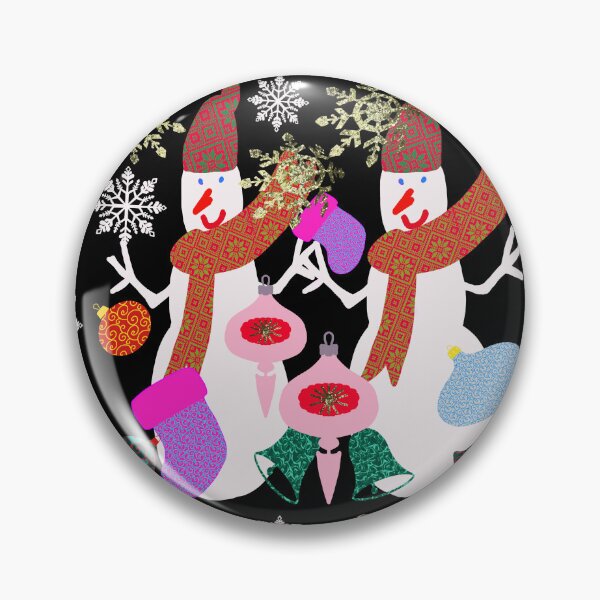 Item preview, Hand Drawn Snowmen Snowflakes Christmas Balls Glitter Snowflakes Christmas Design designed and sold by Victoria Rose.