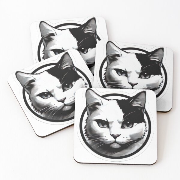 Item preview, black and white cat designed and sold by RamsesLw.