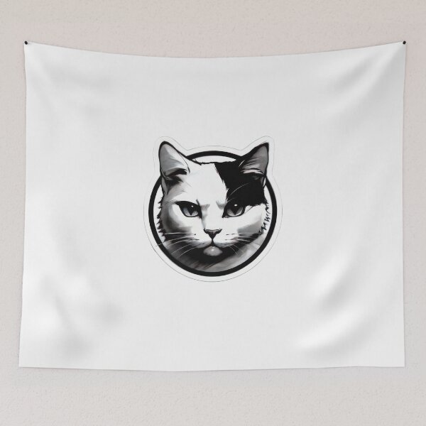 Item preview, black and white cat designed and sold by RamsesLw.