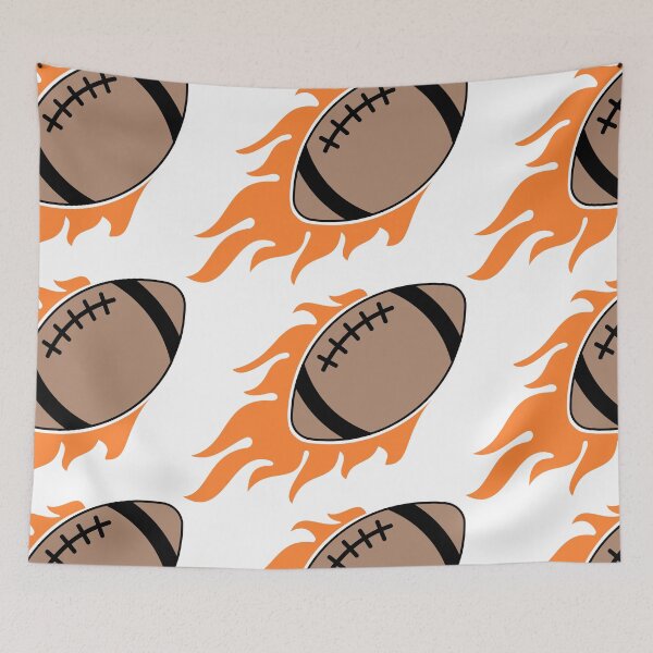 Item preview, Flaming American Football designed and sold by dottiedigitals.