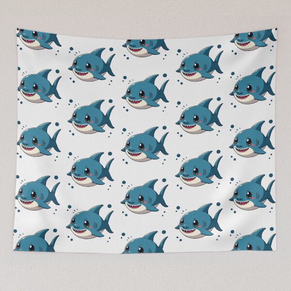 Item preview, Funny and Cute Anime Shark designed and sold by ThreeftlyPicks.