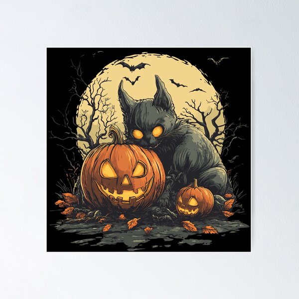 Item preview, The Jack-O'-Lantern Cat designed and sold by NAWiART.