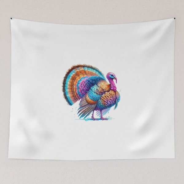 Item preview, Colorful Watercolor Turkey - Stunning Thanksgiving Art designed and sold by momo9981.