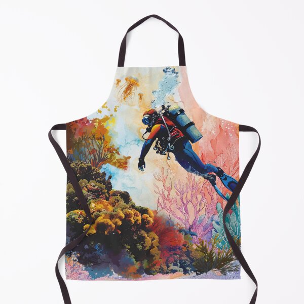 Item preview, A diver in a coral reef.Coral Island. designed and sold by JAGA-ALIME.