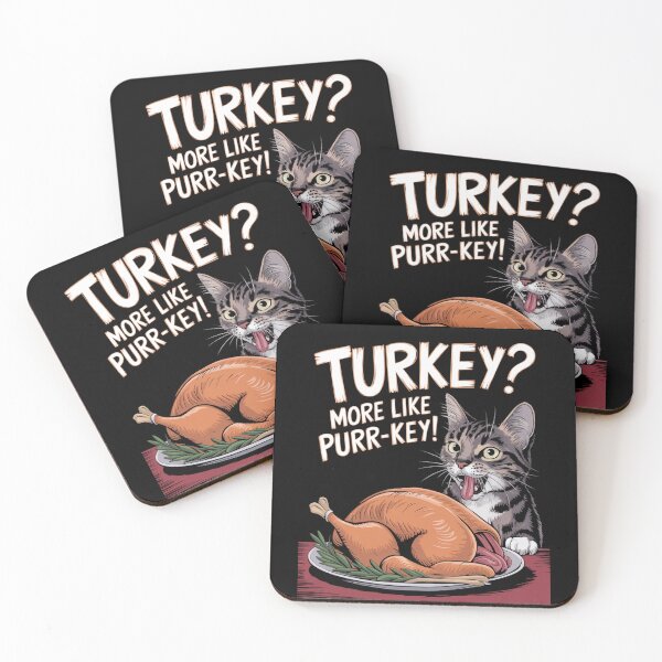Item preview, Thanksgiving cat design: Turkey? More Like Purr-key! designed and sold by Davideus.