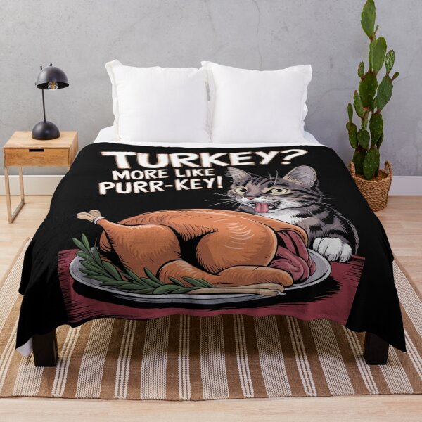 Item preview, Thanksgiving cat design: Turkey? More Like Purr-key! designed and sold by Davideus.
