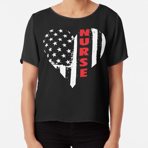 LOVE AMERICAN NURSE! Awesome Nurse TShirt Chiffon Top