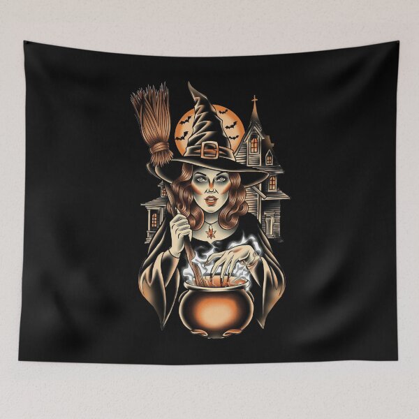 Item preview, Witch Helloween Stiker designed and sold by lemurdesigns.