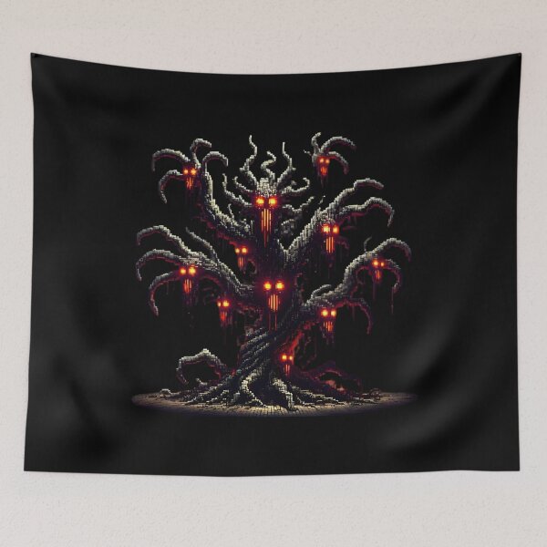 Item preview, Haunted tree halloween red eyes designed and sold by AndromedeGCI.