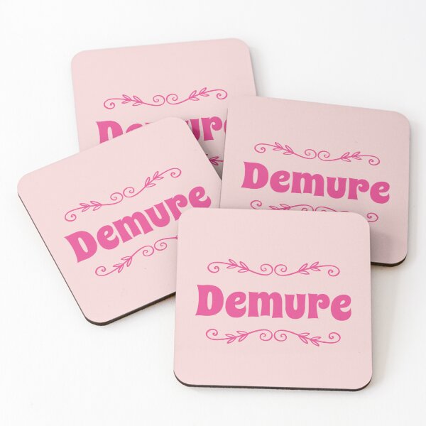 Item preview, Demure. Mindful. aesthetic minimalist pink graphic slogan  designed and sold by MarJul.