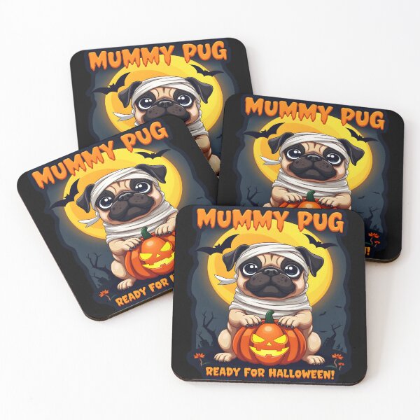 Item preview, Mummy Pug Ready For Halloween  designed and sold by AlphaTeez.