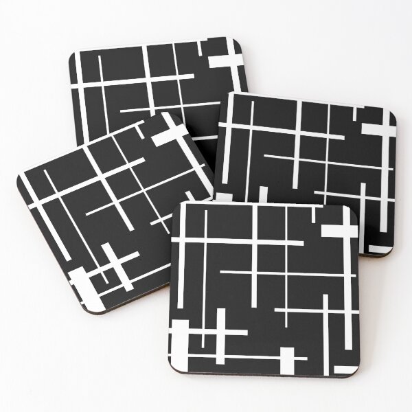Item preview, Abstract geometric pattern - black and white. designed and sold by K.S ART.