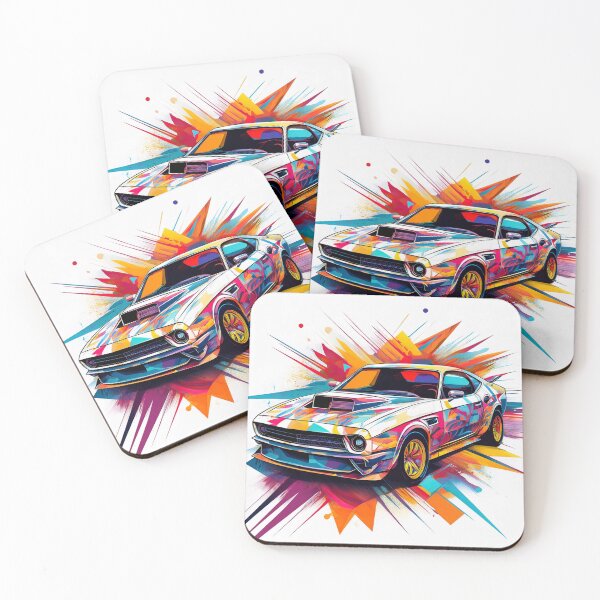 Item preview, Vibrant Retro Muscle Car Art designed and sold by RaiyaTees.