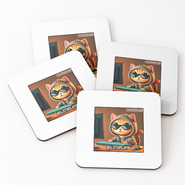 Item preview, Cute cat at the computer Kawaii style designed and sold by L3tsPlayOn.