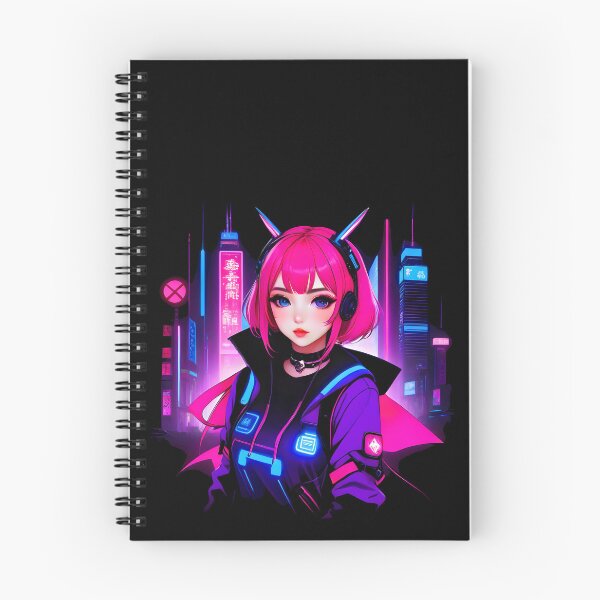 Item preview, Girl Gamer Anime E-Girl and Retrofuturistic City - Pink Hair designed and sold by Beachy.