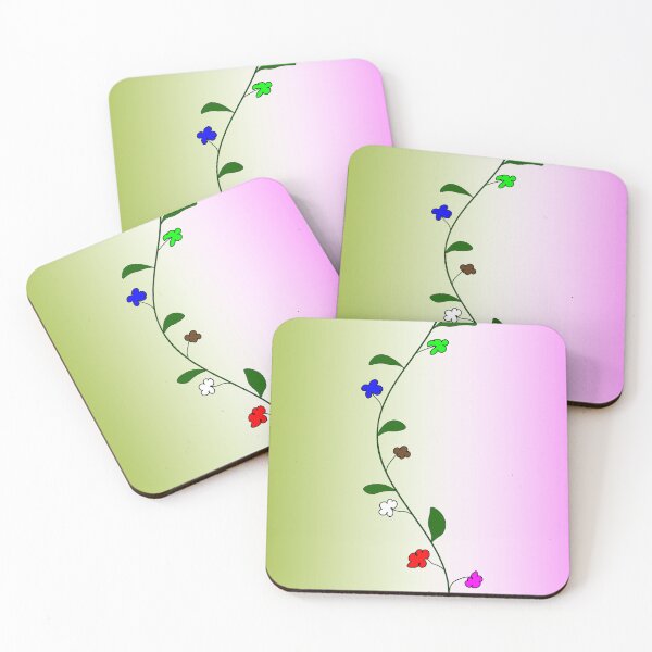 Item preview, colorful wildflower on a two-color background, pink and green. designed and sold by MiMee4451.